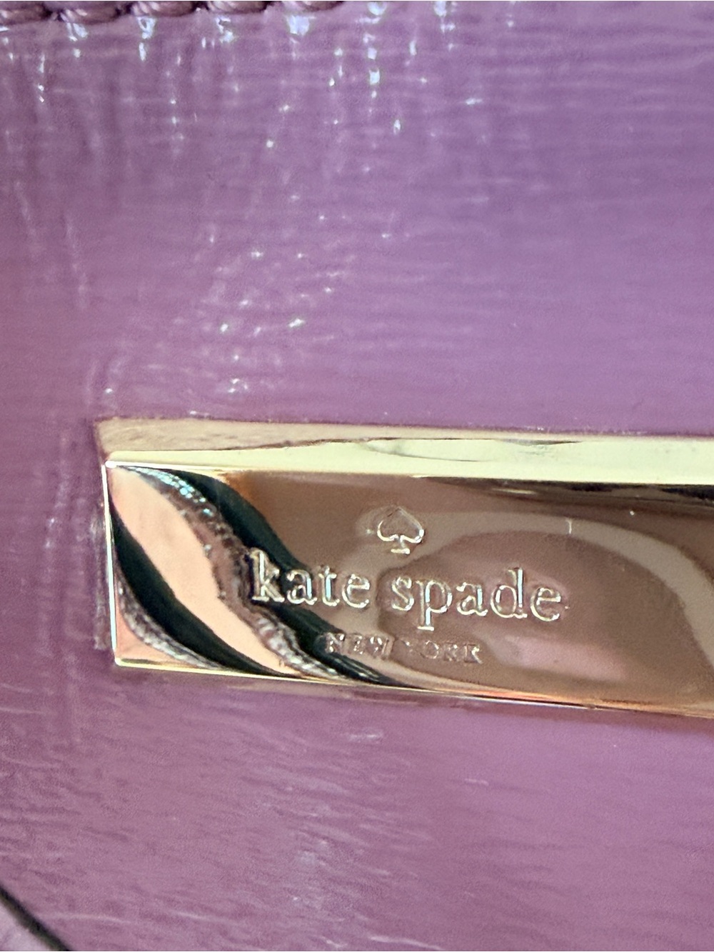 Kate Spade "Carli Place" satchel 
lilac patent leather w/gold-tone
Hardware NWOT - Picture 3 of 13
